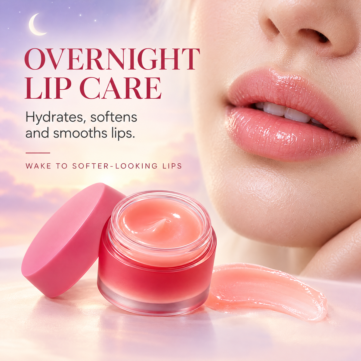 ✨5-Piece Hydrating Lip Sleeping Mask Gift Set ❤ Overnight Moisture Care with 5 Fruity Scents