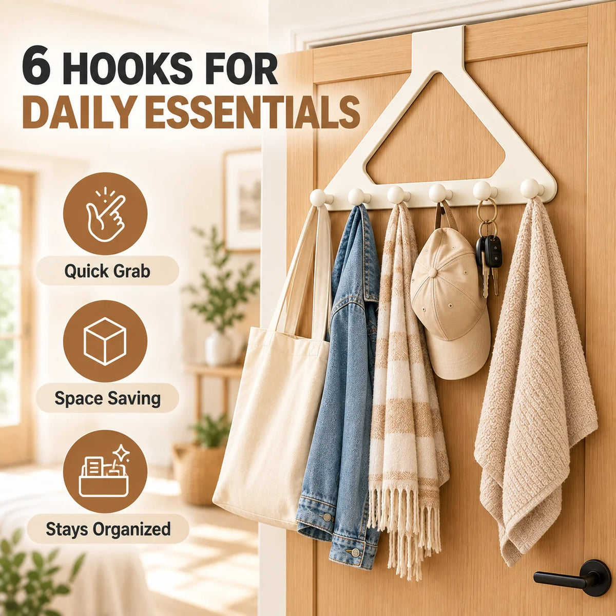 🔥Over-the-door Triangle Hanging Organizer