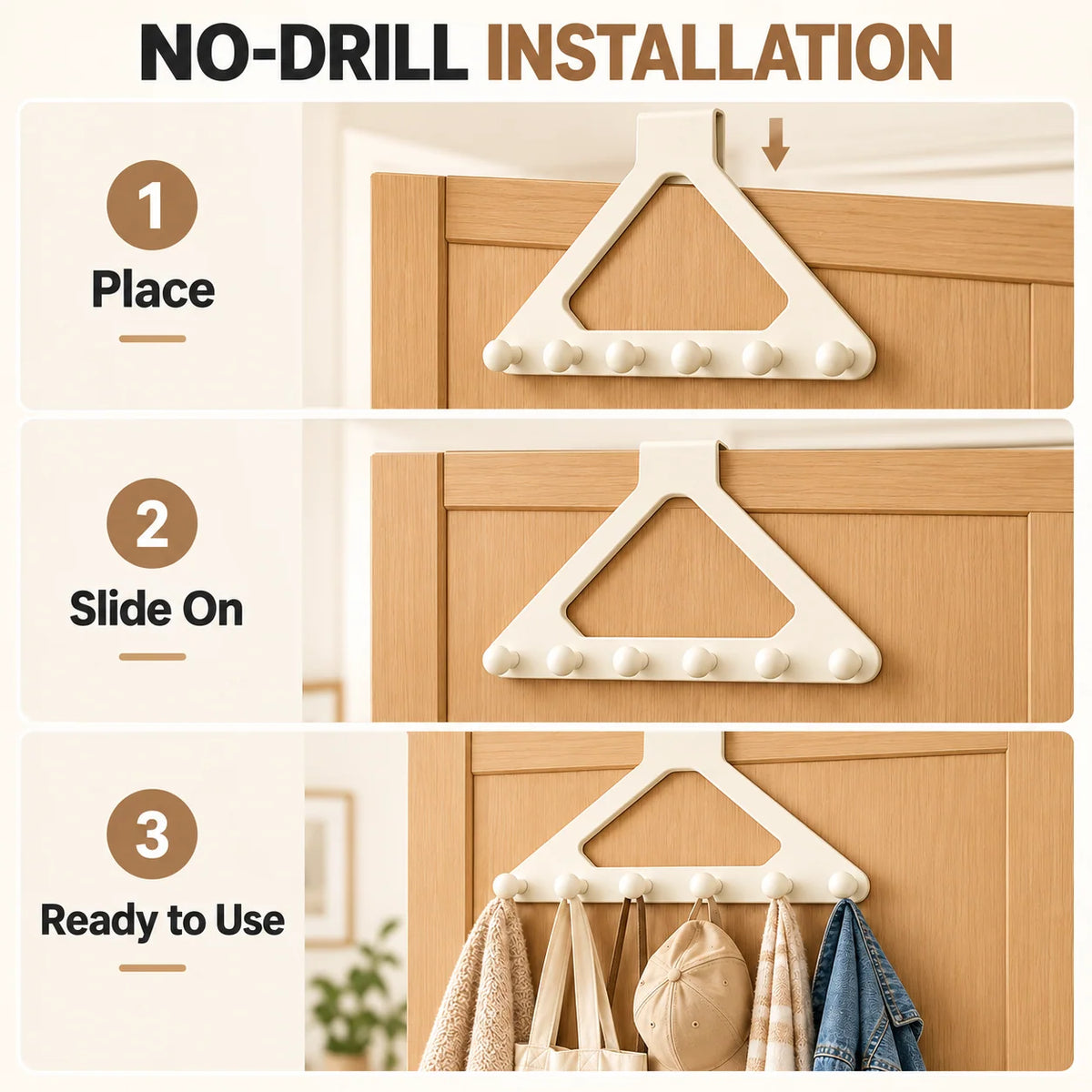 🔥Over-the-door Triangle Hanging Organizer