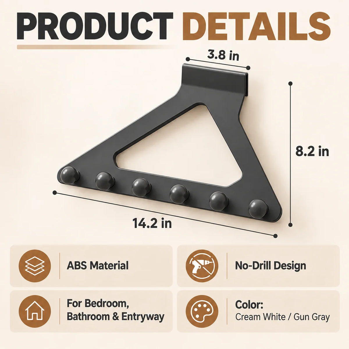 🔥Over-the-door Triangle Hanging Organizer