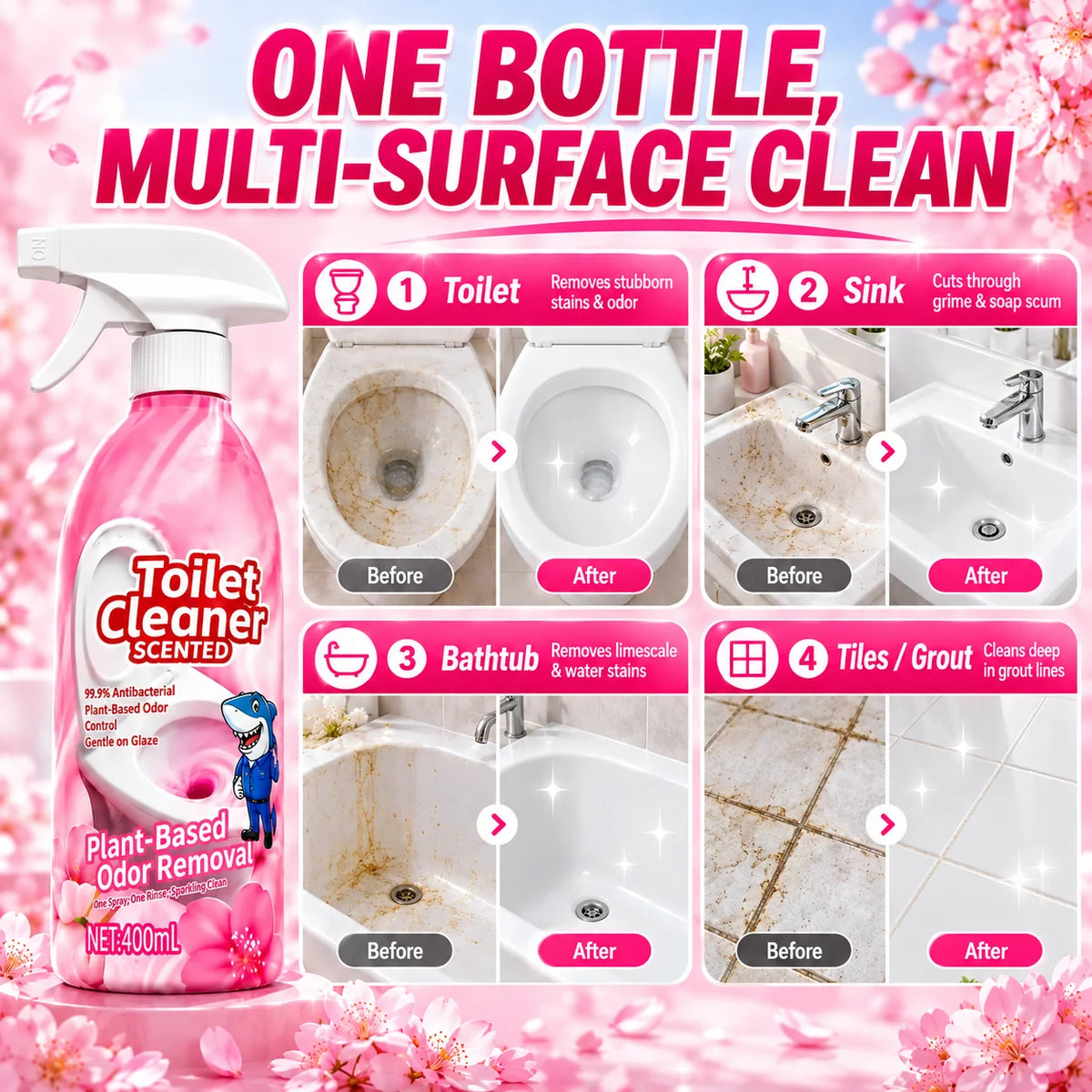 🔥400 ML Scented Foaming Toilet Cleaner