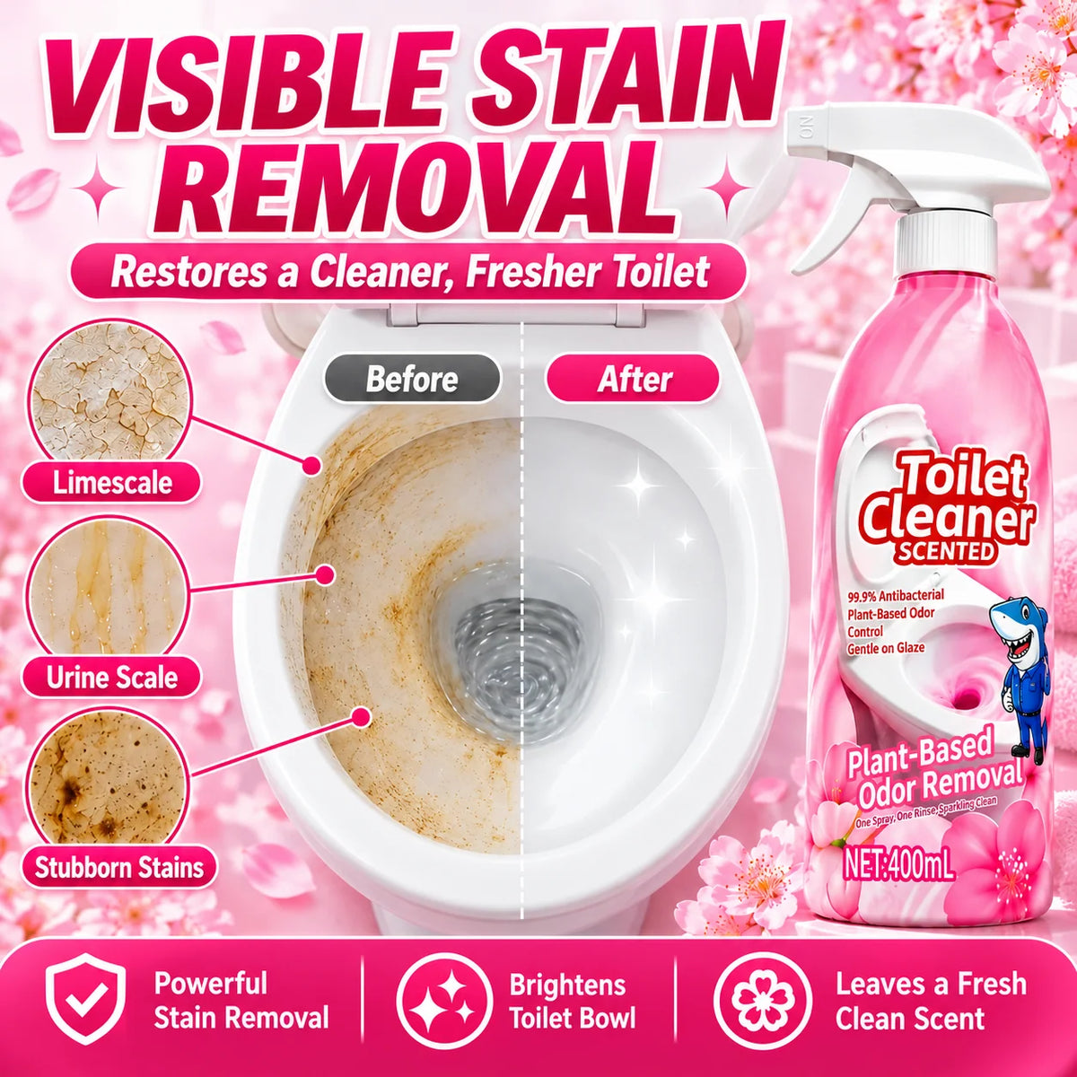 🔥400 ML Scented Foaming Toilet Cleaner