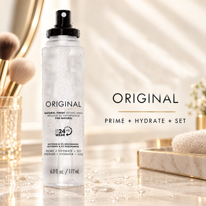 ✨Natural Finish Makeup Setting Spray – 24HR Wear, Hydrating 3-in-1 Prime & Set Mist