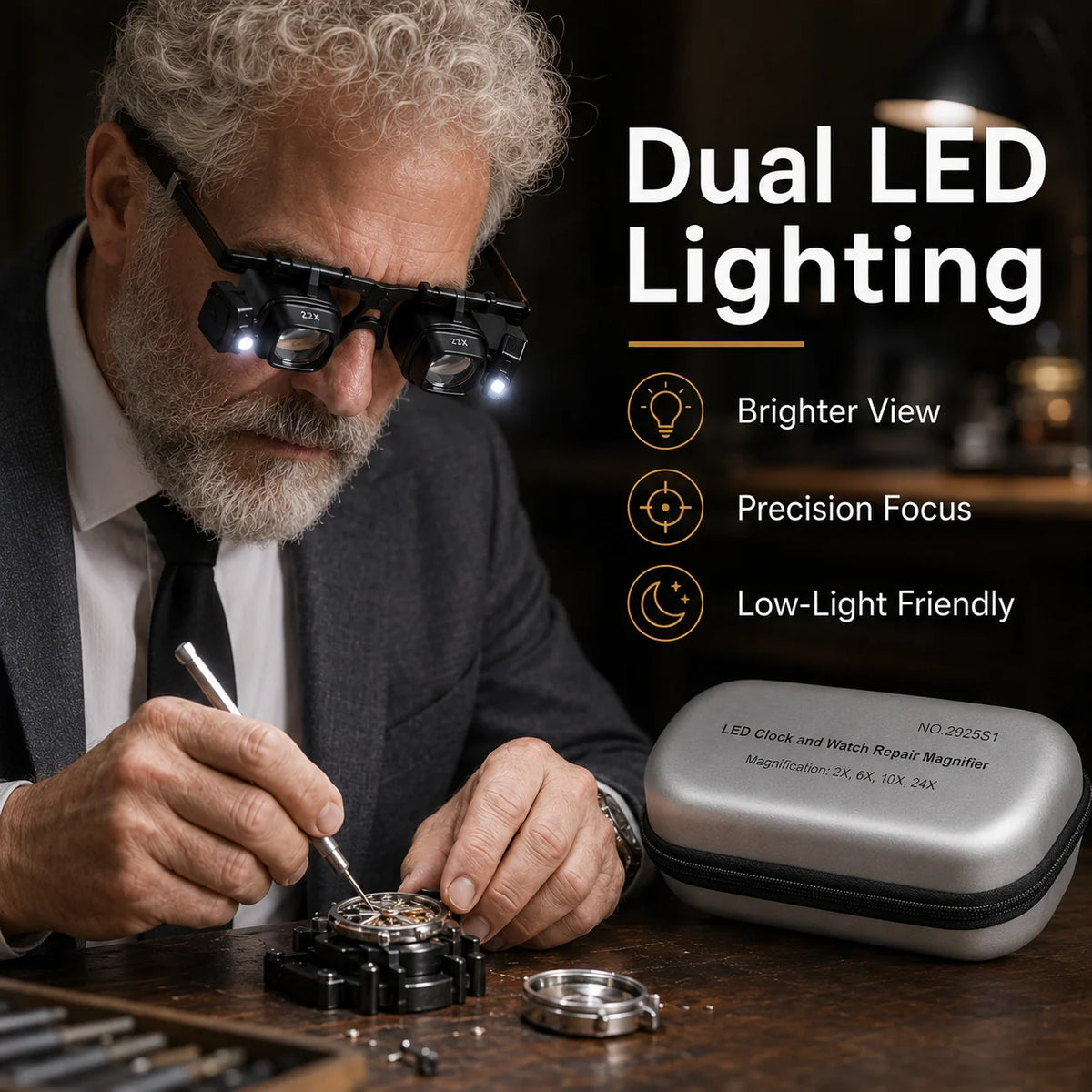 🔥LED Head-Mounted Magnifying Glasses