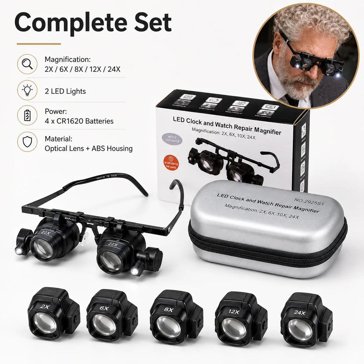 🔥LED Head-Mounted Magnifying Glasses
