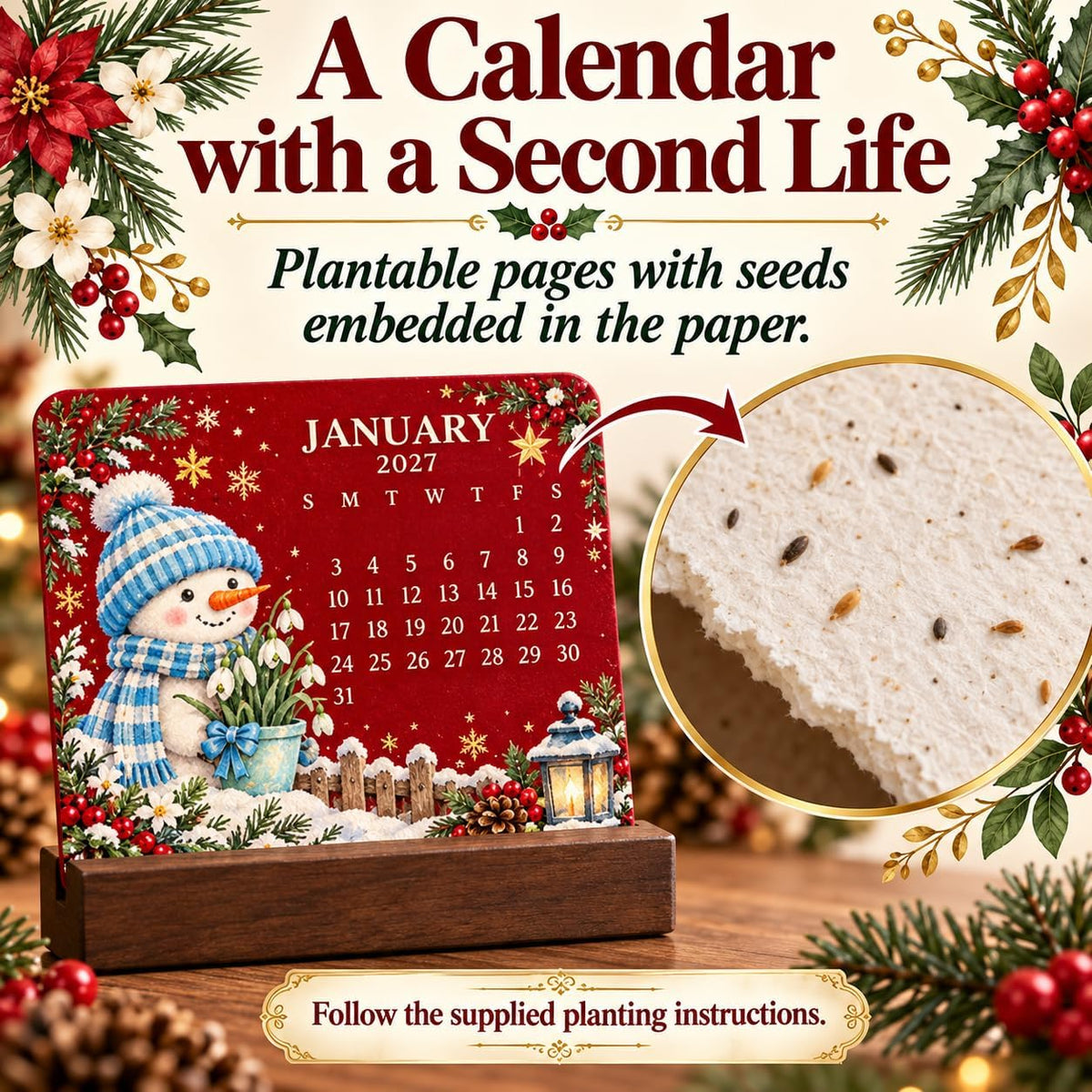 🔥Christmas Plantable ‘Timeless’ Seed Calendar 2027