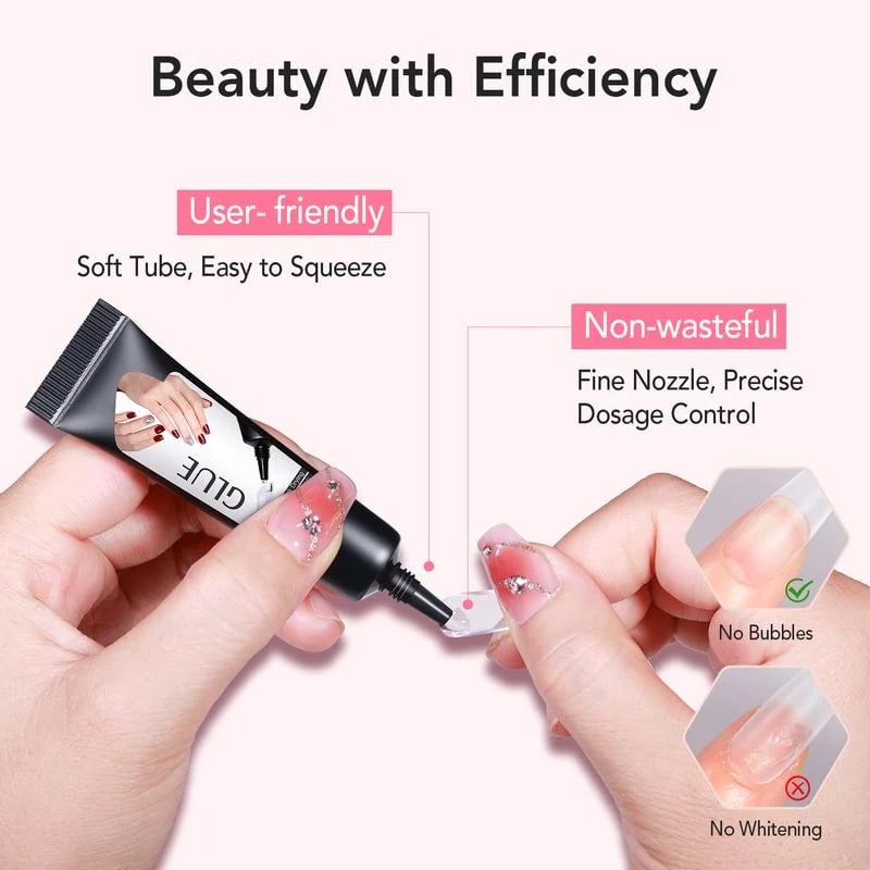 🔥Quick-Drying Semi-Solid Nail Glue with 10ml Remover