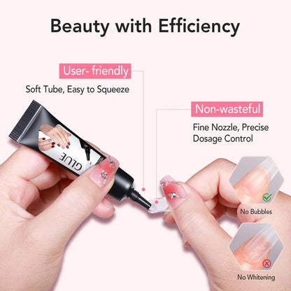 🔥Quick-Drying Semi-Solid Nail Glue with 10ml Remover