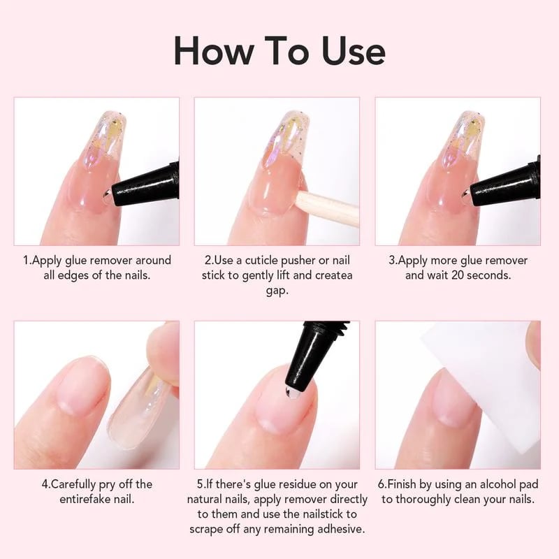 🔥Quick-Drying Semi-Solid Nail Glue with 10ml Remover