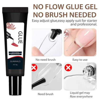 🔥Quick-Drying Semi-Solid Nail Glue with 10ml Remover