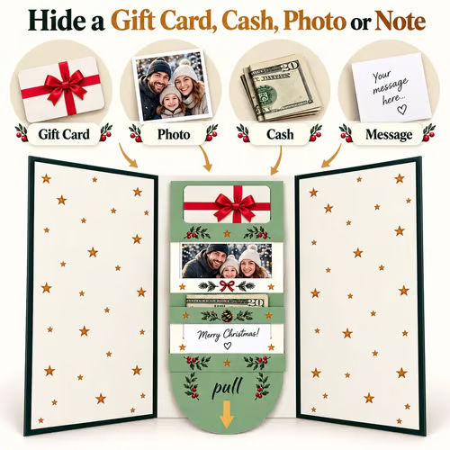 🎉DIY Pull-Out Christmas Card with Hidden Messages