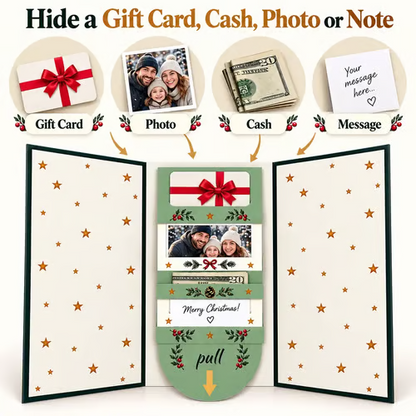 🎉DIY Pull-Out Christmas Card with Hidden Messages