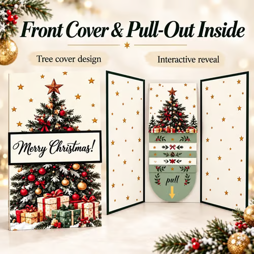 🎉DIY Pull-Out Christmas Card with Hidden Messages