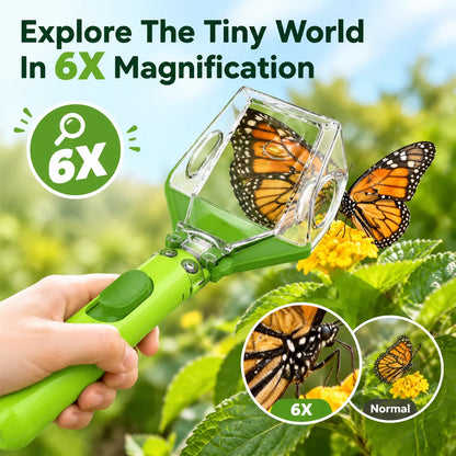 🎁6X Magnifying Insect Viewer Catcher – Safe Release Nature Discovery Tool For Kids