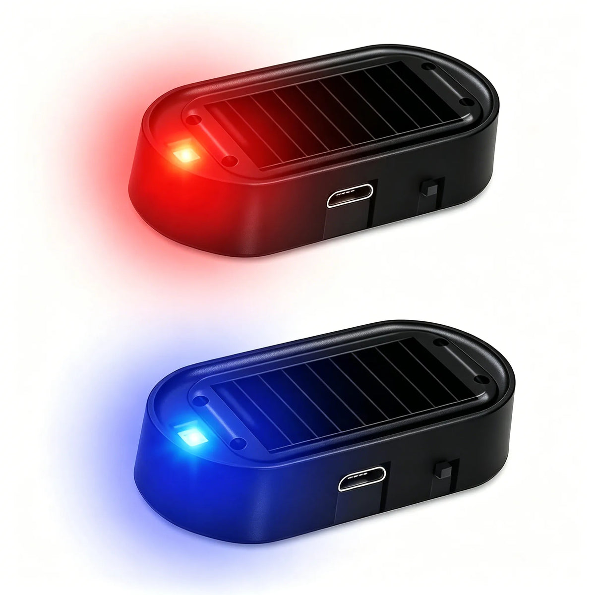 🎁Solar Fake Car Alarm LED Warning Light – 2 Pack