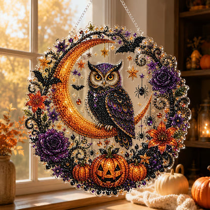 🧙‍♀️🎃DIY Halloween Witch Friendship Diamond Art Window Suncatcher
