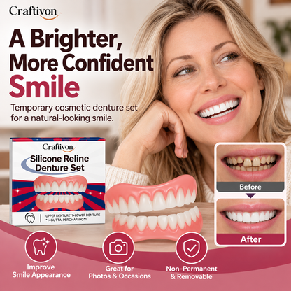 ❤️Temporary Snap-On Veneers – Removable Smile Covers