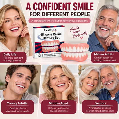 ❤️Temporary Snap-On Veneers – Removable Smile Covers