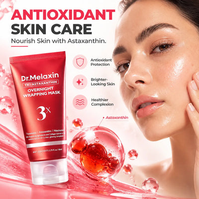 🎁Triple Brightening Overnight Wrapping Mask – TXA, Astaxanthin & Niacinamide Hydrating Peel-Off Face Mask, 80ml