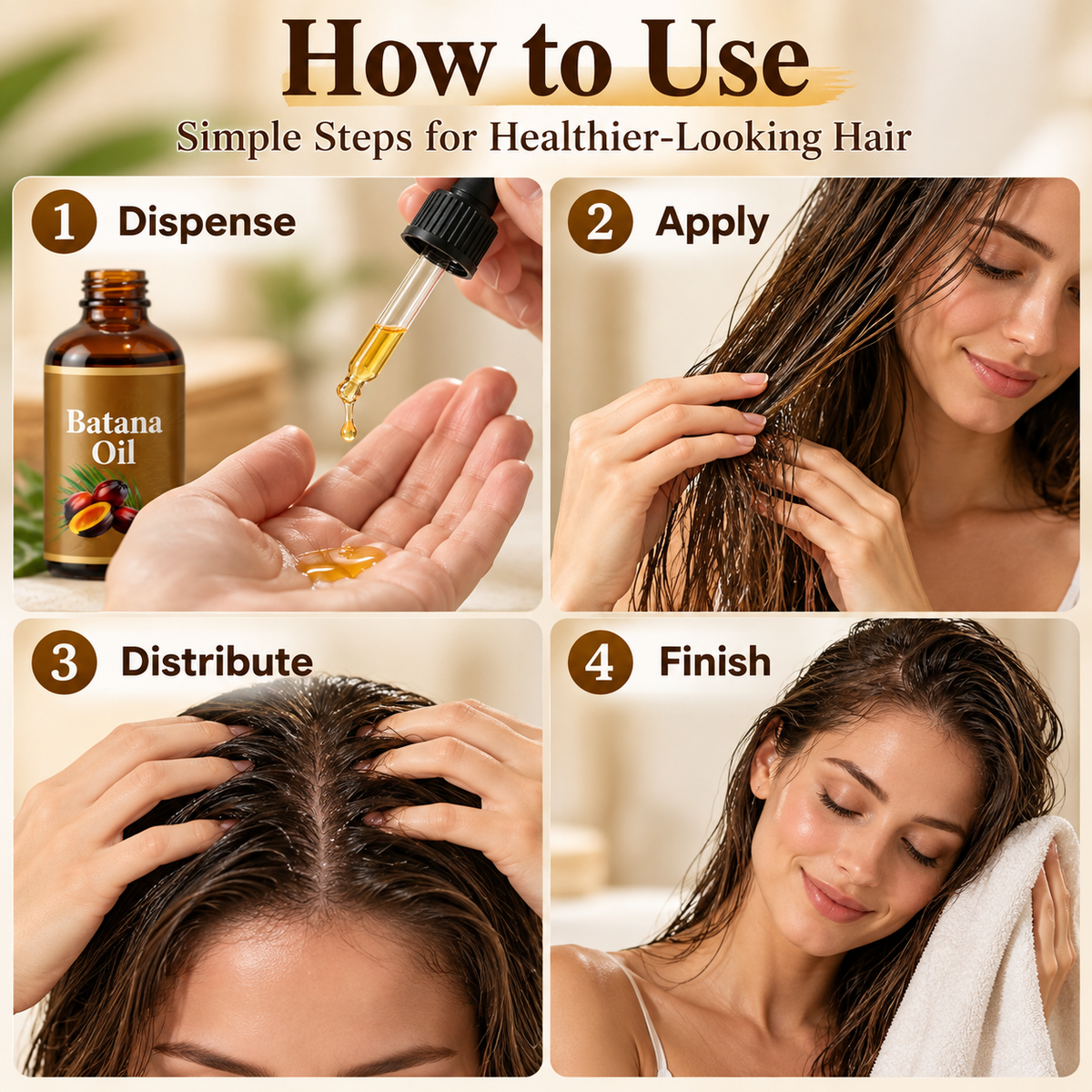 ❤️Batana Hair Oil for Dry, Frizzy Hair – Nourishing & Shine Care, 30ml