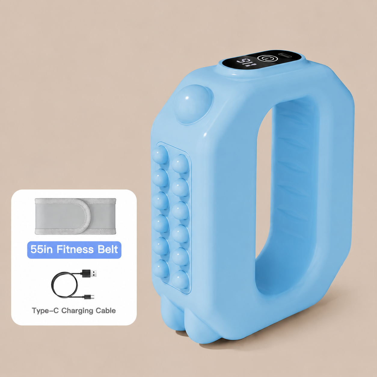 🔥2026 New Fascia Ring, Hands-Free Waist & Back Massager, Upgraded 55in Strap Cordless Muscle Recovery, Gift for Parents