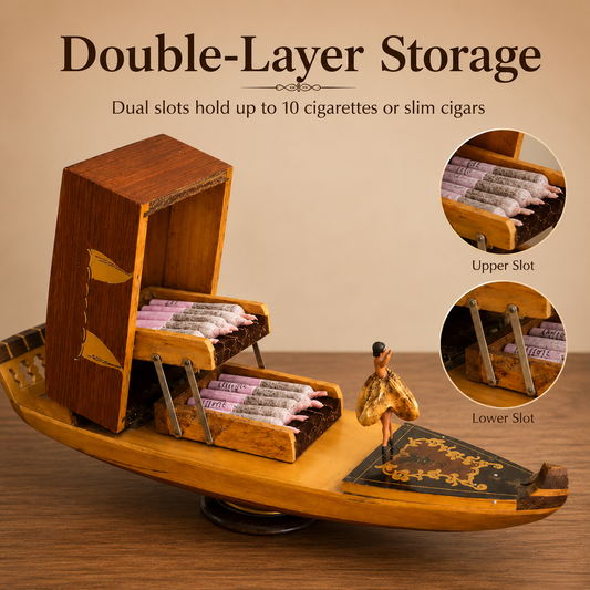 ⏰Last Day Sale 🔥 Vintage Venetian Gondola Musical Cigarette Dispenser