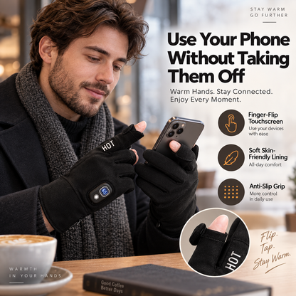 Rechargeable Heated Winter Gloves for Women & Men with Touchscreen