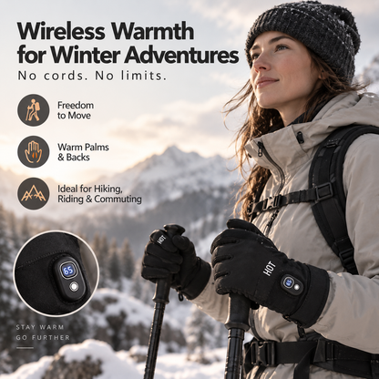 Rechargeable Heated Winter Gloves for Women & Men with Touchscreen