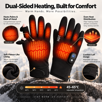 Rechargeable Heated Winter Gloves for Women & Men with Touchscreen
