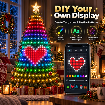 🔥Smart APP & Remote RGB Christmas Tree Lights🎄