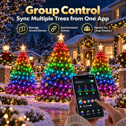 🔥Smart APP & Remote RGB Christmas Tree Lights🎄