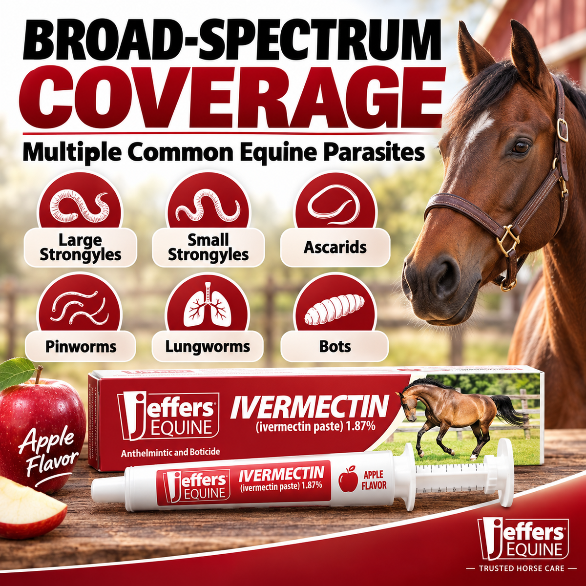 ❤️ Broad-Spectrum Horse Dewormer Gel – Ivermectin 1.87%
