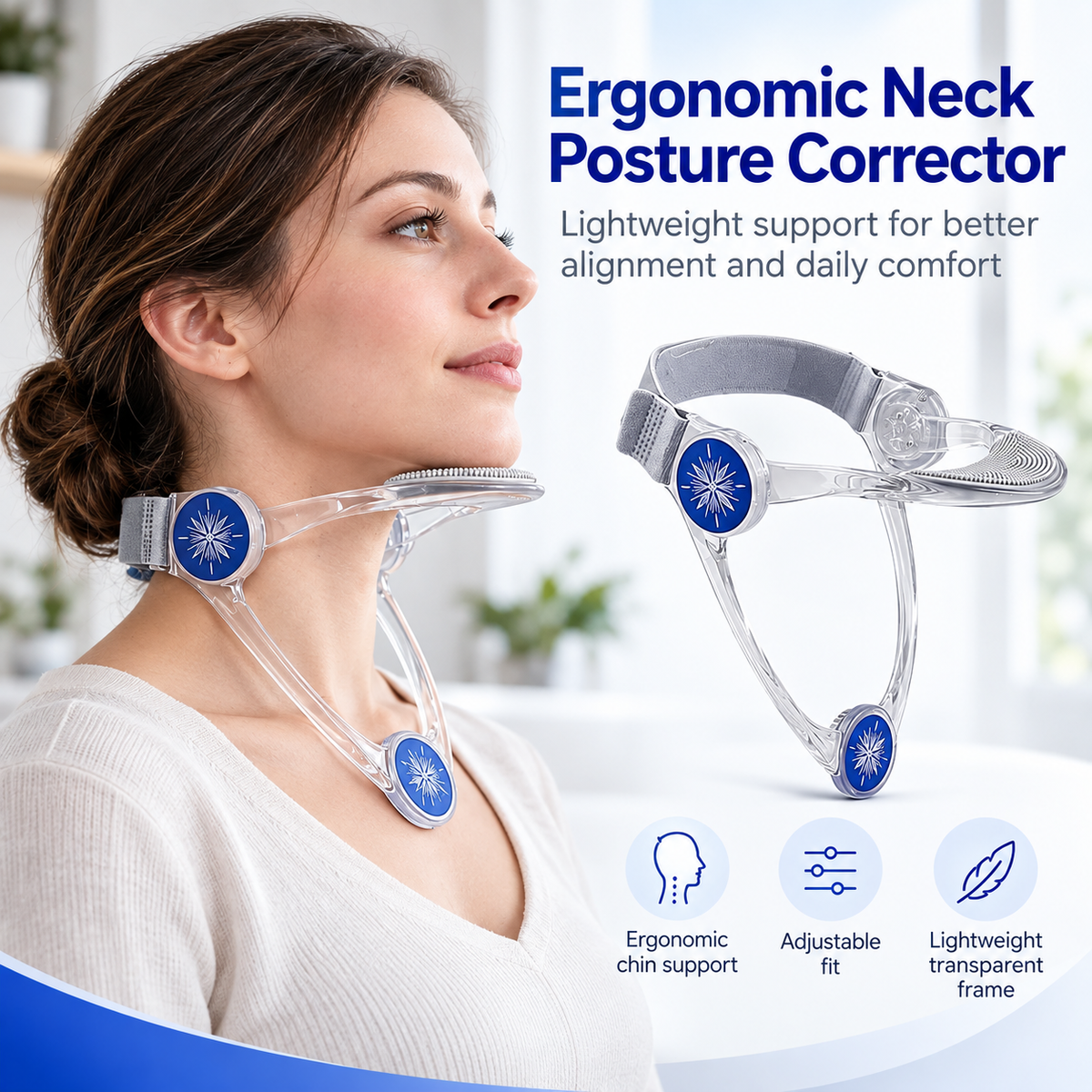 🎉360° Adjustable Neck Collar - Neck Support with Neck Stretcher