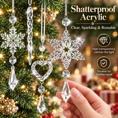 🎀21pcs Bulk Shatterproof Corded Christmas Tree Decorative Ornament Set