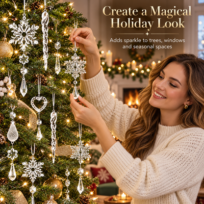 🎀21pcs Bulk Shatterproof Corded Christmas Tree Decorative Ornament Set