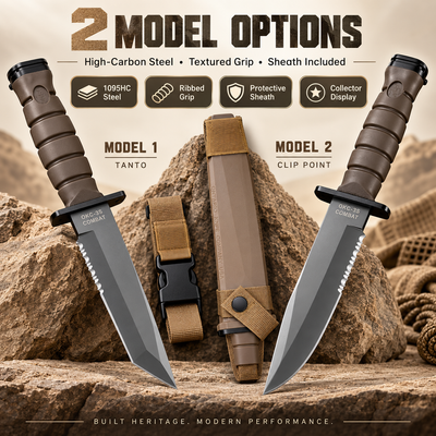 ❤️Ontario OKC-3S Marine Bayonet with Sheath – Brown