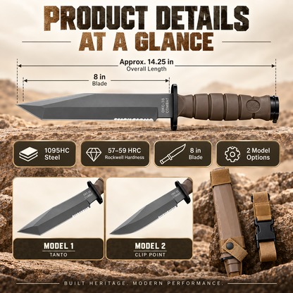 ❤️Ontario OKC-3S Marine Bayonet with Sheath – Brown