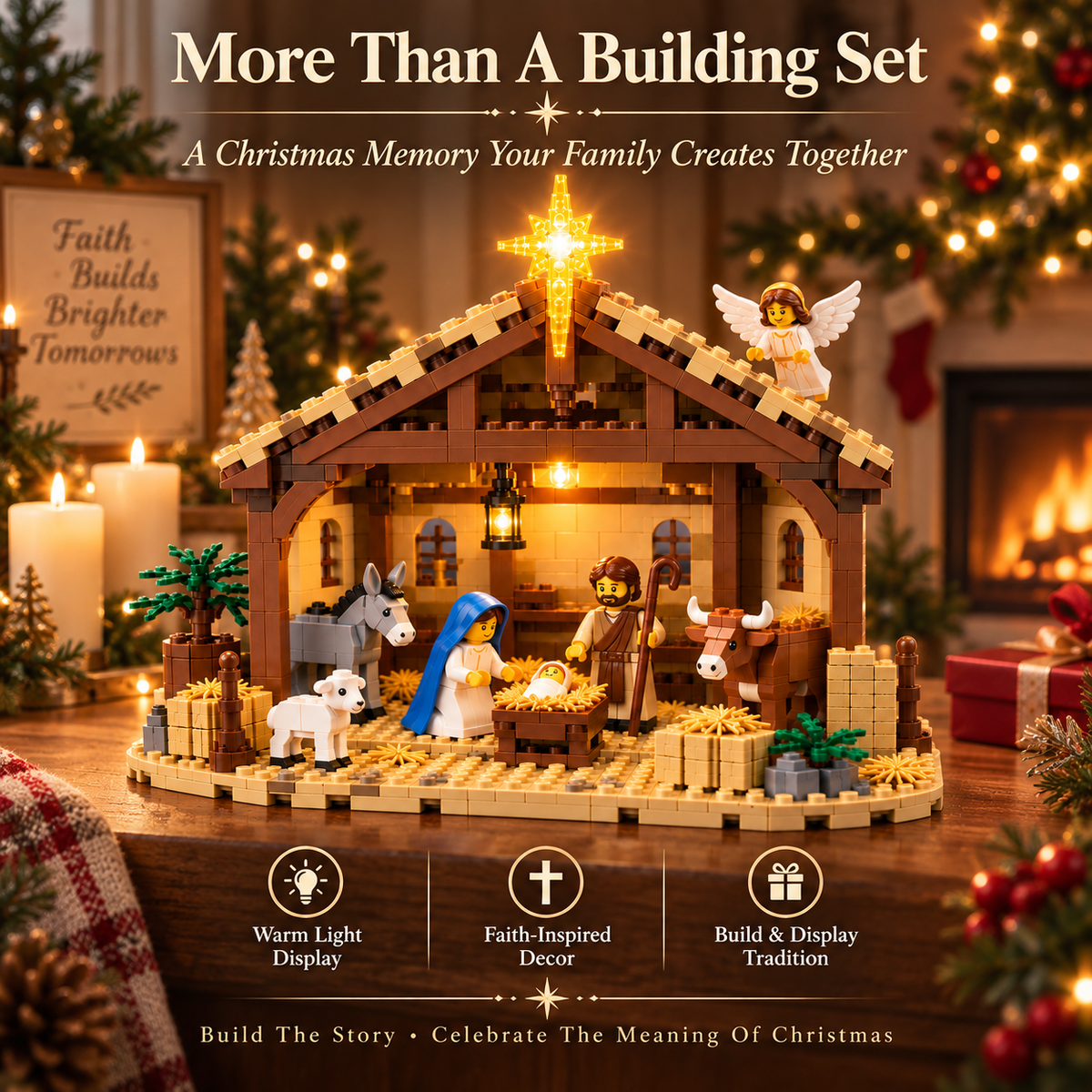 🎄 Last Day 50% OFF🌟 Build The Christmas Story – Nativity Scene Building Block Set
