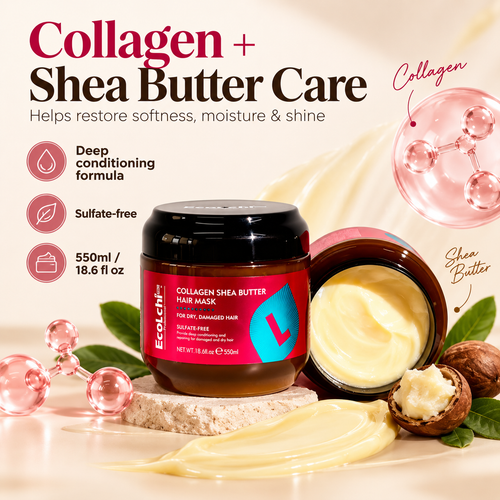 ❤️Deep Repair Collagen + Shea Butter Hair Mask – 550ml