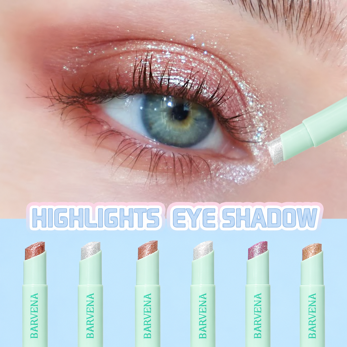 🔥6PCS Crystal Jelly Glaze Stick Eye Shadow Stick