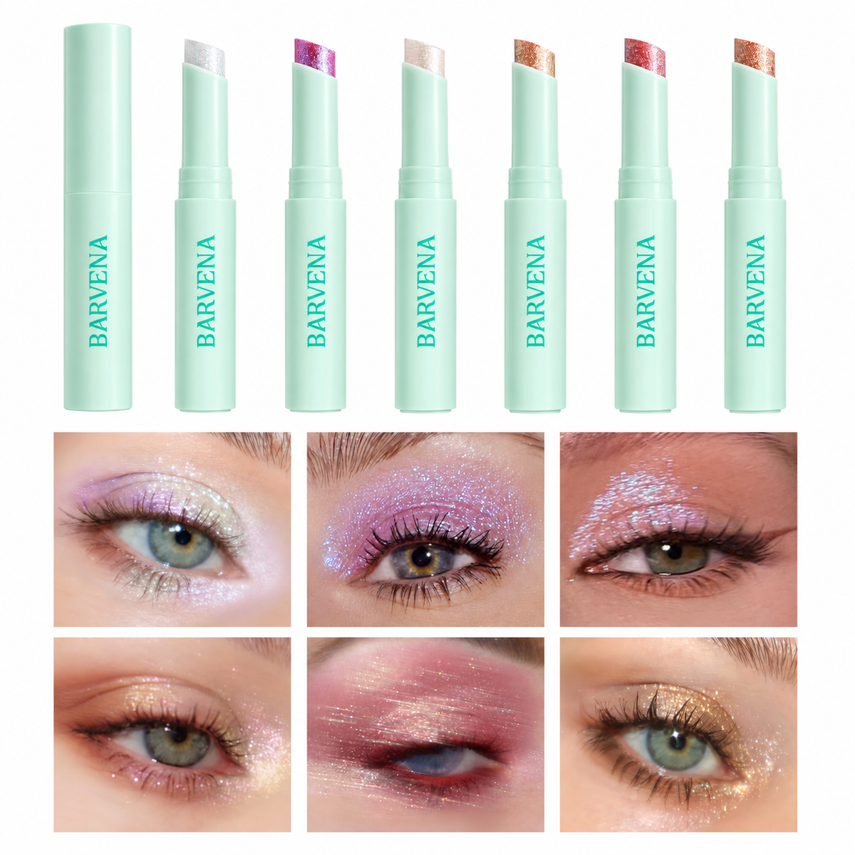 🔥6PCS Crystal Jelly Glaze Stick Eye Shadow Stick