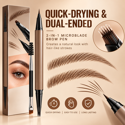 🔥Dual-Ended Microblading Eyebrow Pencil for Women