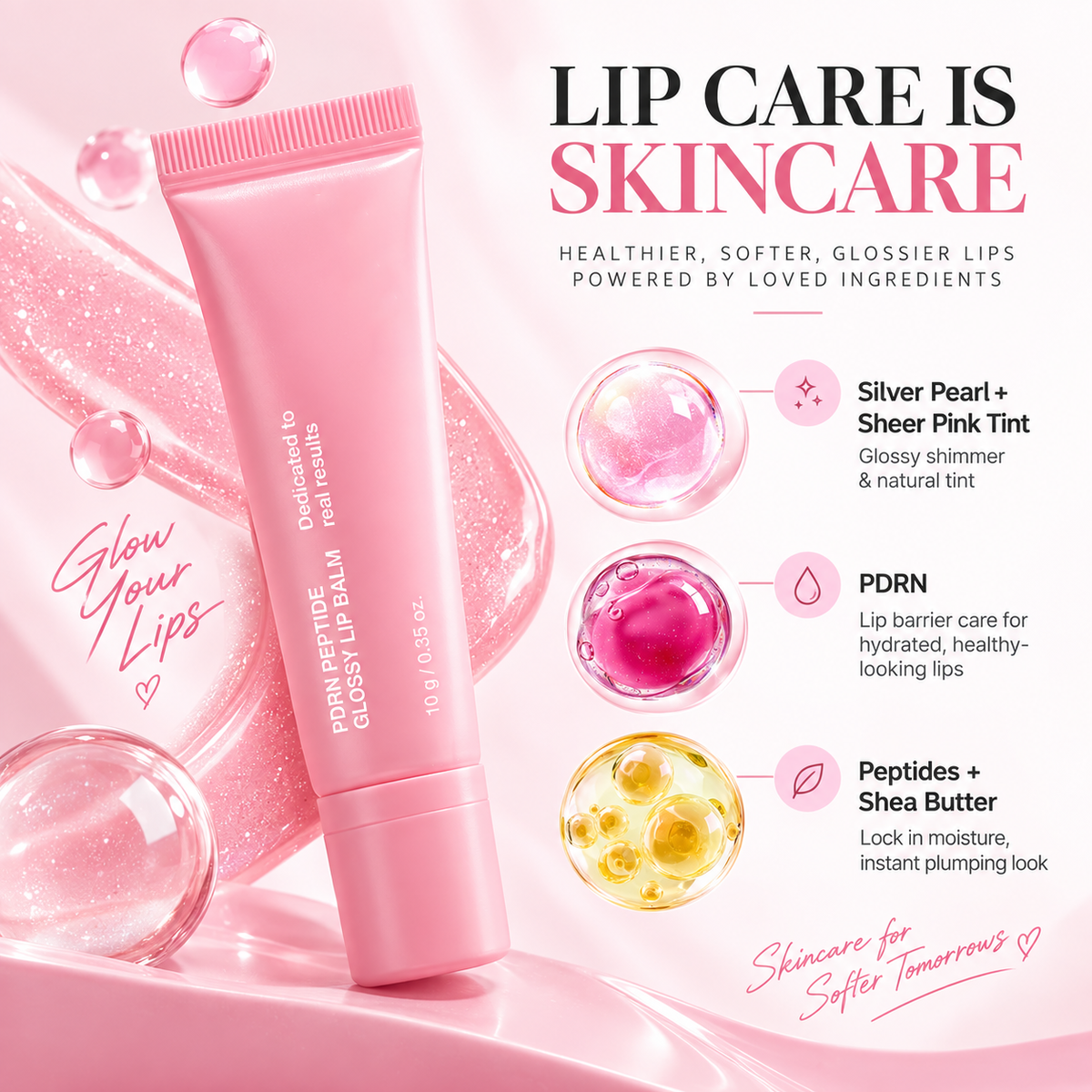 PDRN Peptide Plumping Glossy Lip Balm