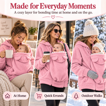 Little Snug Fleece Baby Carrier Sweater Hoodie for Mom Pouch Carrying