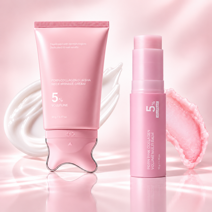 2-Step Sculpt & Plump Ritual – Collagen Gua Sha Cream + Volume Multi Balm Stick