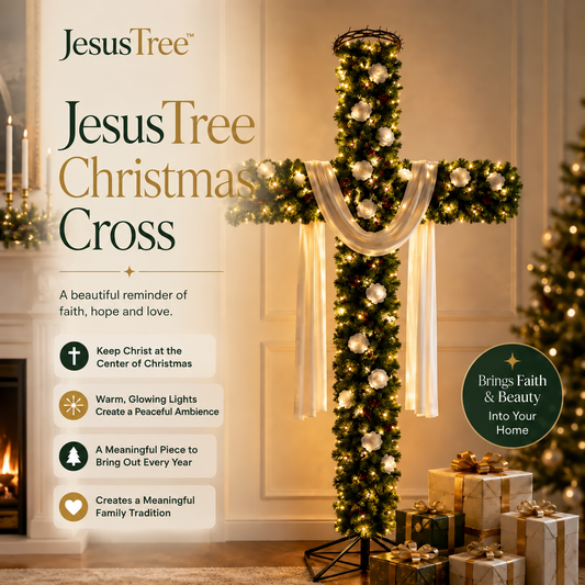 🙏 Christmas Cross – Meaningful Holiday Home Decor