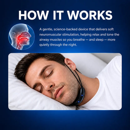 Smart Anti-Snore Sleep Device With Gentle Pulse Stimulation