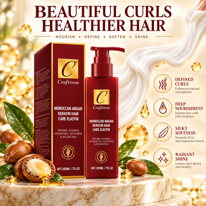 ❤️200ml Argan & Avocado Curl Defining Leave-In Cream