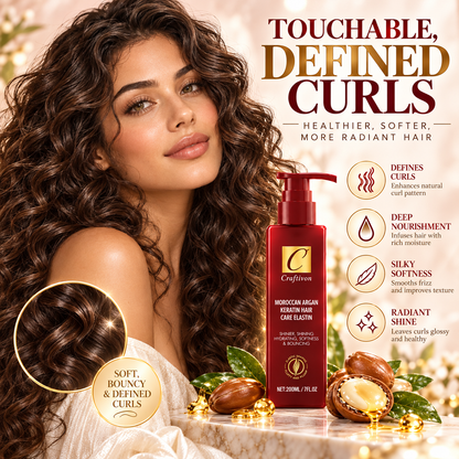 ❤️200ml Argan & Avocado Curl Defining Leave-In Cream