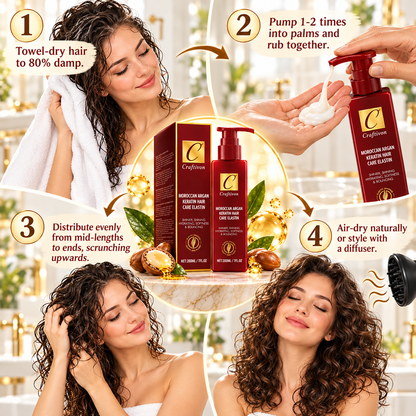 ❤️200ml Argan & Avocado Curl Defining Leave-In Cream